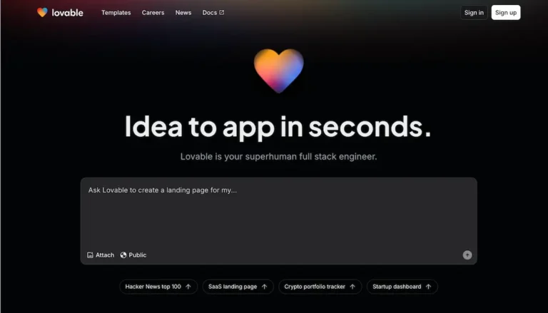 Lovable.dev herramienta IA en IAhub